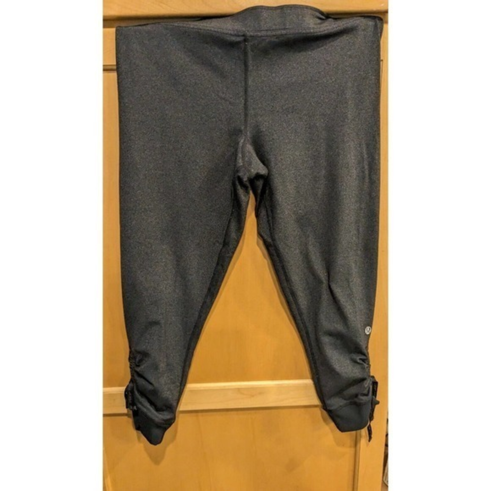Lululemon Womens SM/medium Black Elastic unlined med rise drawstring Leggings